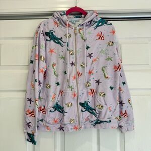 EUC Hill House Allie Zip Up Sea Creature French Terry Medium